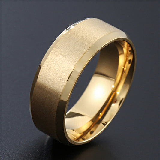 Gold Beveled Edge Ring