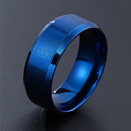 Cobalt Beveled Edge Ring